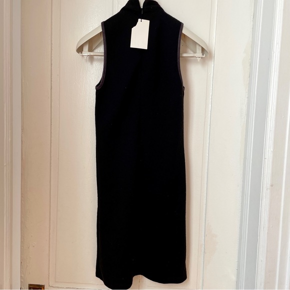 Loup Sleeveless Mock Turtleneck Black Mini Dress - Picture 4 of 13